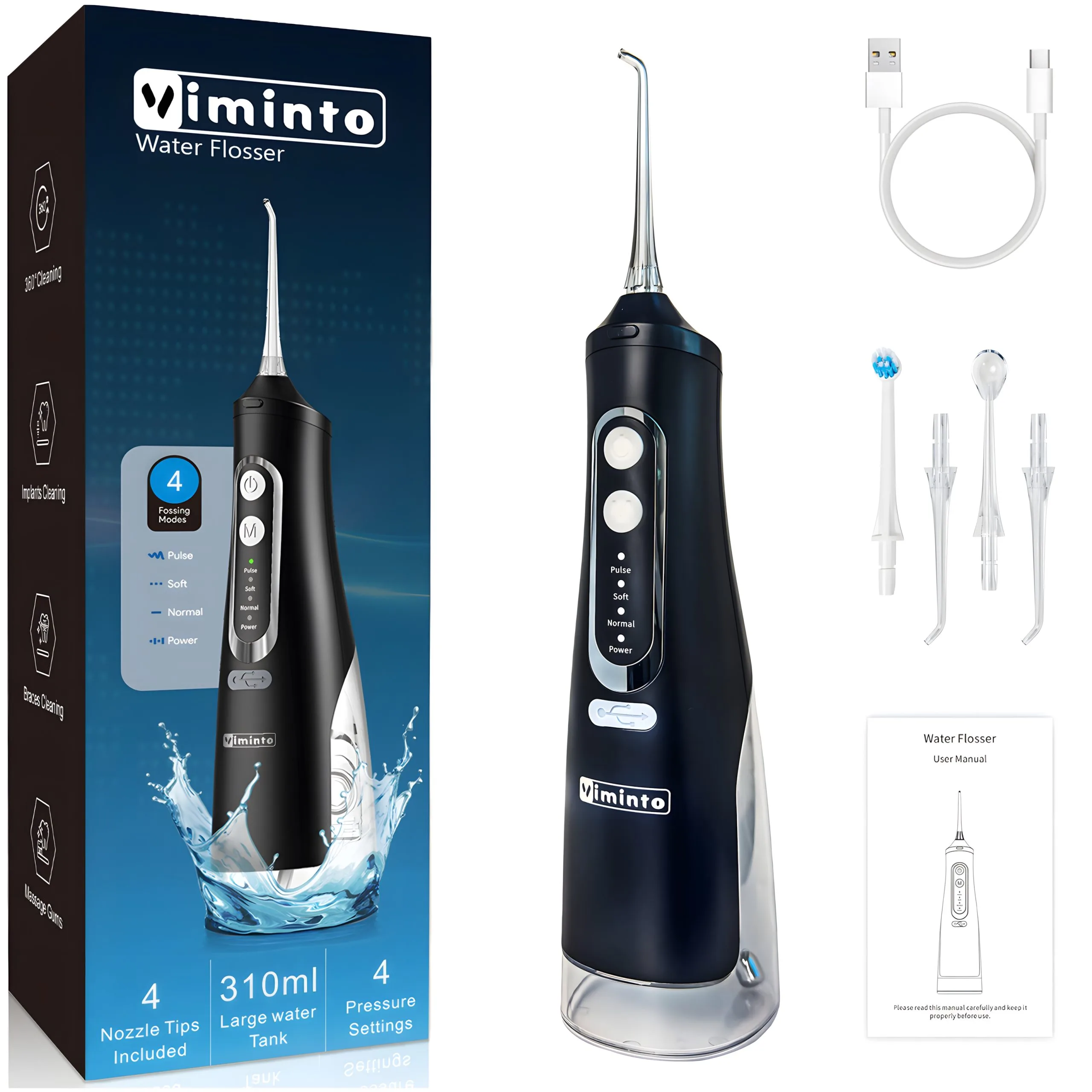 VIMINTO® Portable Cordless Water Flosser